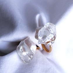 drip pearl ring ( size free ) 4枚目の画像