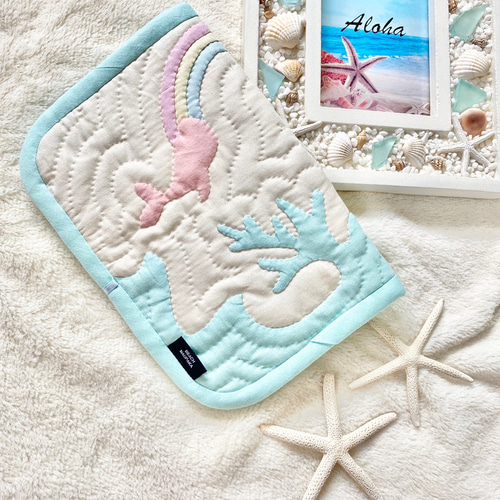 ハワイアンキルト タペストリー マット クジラの親子 楽天市場