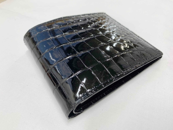 日本製　上質　クロコダイル　財布　ミドルウォレット　札入れ　エキゾチックレザー　 8枚目の画像