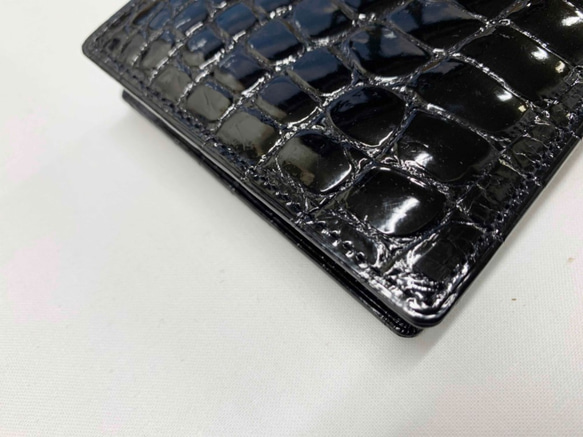 日本製　上質　クロコダイル　財布　ミドルウォレット　札入れ　エキゾチックレザー　 9枚目の画像