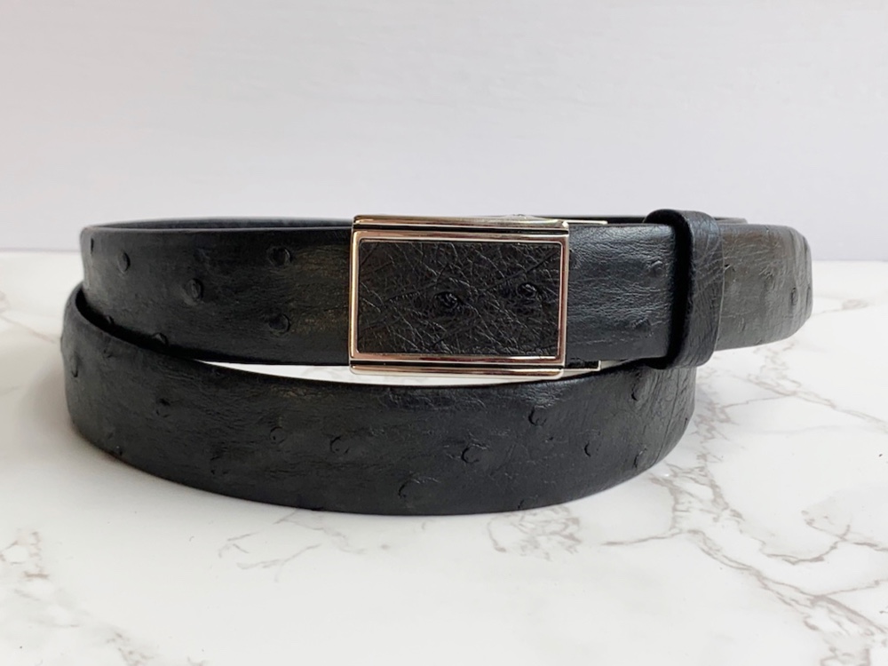 日本製　クライン・カルー　オーストリッチ　キーリットシステム　上質　ベルト　３０mm幅　　エキゾチックレザー