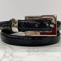 パイソンベルト　レディースベルト　メンズ兼用　蛇革　エキゾチックレザー　 1枚目の画像