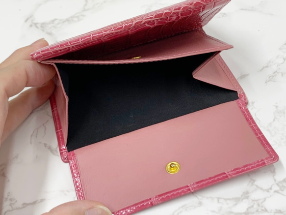 日本製　上質　クロコダイル　財布　ミドルウォレット　エキゾチックレザー　 5枚目の画像