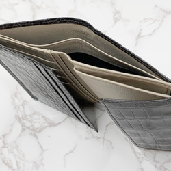 日本製　上質　クロコダイル　財布　ミドルウォレット　エキゾチックレザー 4枚目の画像