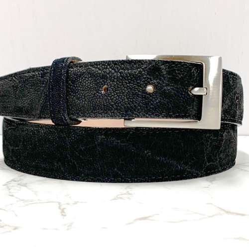 日本製 エレファント 象革 Lサイズ ベルト エキゾチックレザー 小物