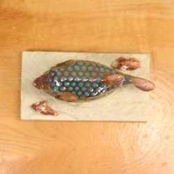 ハコフグ（成魚）・陶芸作品 置物mini（陶 さかな フィギュア） 10枚目の画像