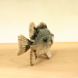 クチジロ・陶芸作品 置物mini（陶 さかな フィギュア） 4枚目の画像