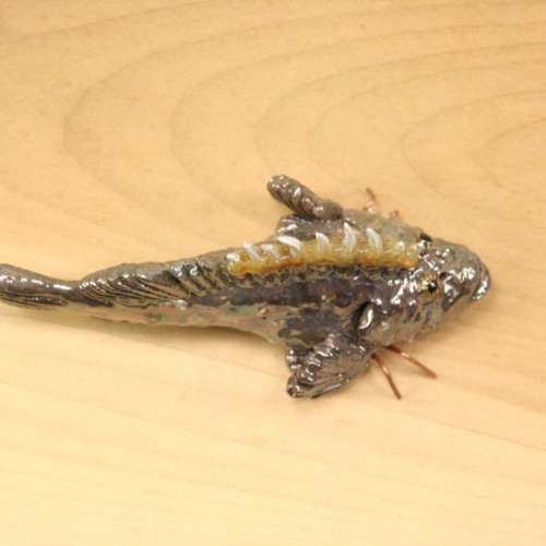 オニオコゼ・陶芸作品 置物mini（陶 さかな フィギュア） 立体