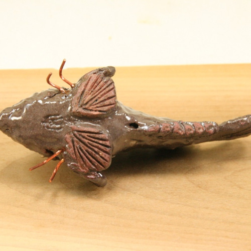オニオコゼ・陶芸作品 置物mini（陶 さかな フィギュア） 立体