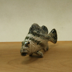 コショウダイ・陶芸作品 置物mini（陶 さかな フィギュア） 4枚目の画像