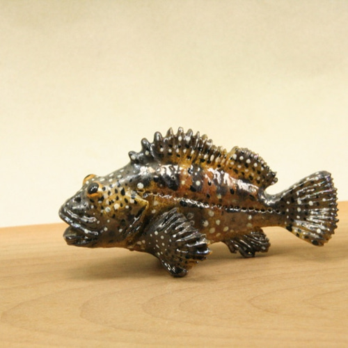 カサゴ（浅瀬型）・陶芸作品 置物mini（陶 さかな フィギュア