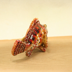 カサゴ（深海型）・陶芸作品 置物mini（陶 さかな フィギュア） 4枚目の画像