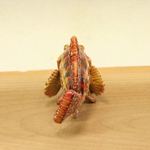 カサゴ（深海型）・陶芸作品 置物mini（陶 さかな フィギュア