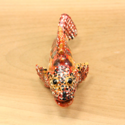カサゴ（深海型）・陶芸作品 置物mini（陶 さかな フィギュア） 8枚目の画像