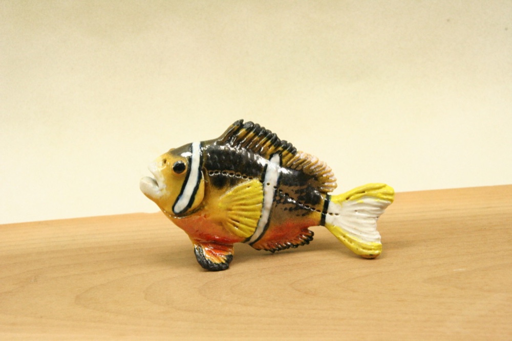 クマノミ・陶芸作品 置物mini（陶 さかな フィギュア）