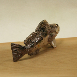 アイナメ・陶芸作品 置物mini（陶 さかな フィギュア） 4枚目の画像