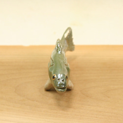 スズキ/セイゴ・陶芸作品 置物mini（陶 さかな フィギュア） 3枚目の画像