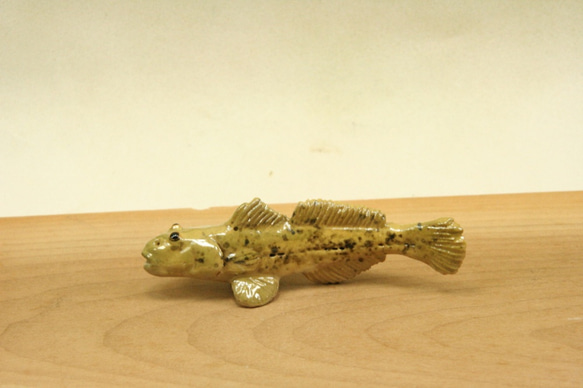 マハゼ・陶芸作品 置物mini（陶 さかな フィギュア） 立体