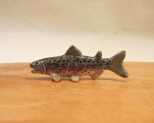 ハンドメイド　39cmヤマメ 魚模型　釣り　フィギュア　レプリカ　置物　オブジェ ハンドメイド 自作 39cmヤマメ 釣り フィギュア 魚模型 レプリカ