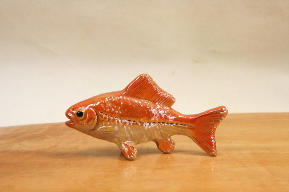 ハンドメイド38cmイエローピラニア フィギュアレプリカ置物熱帯魚オブジェ