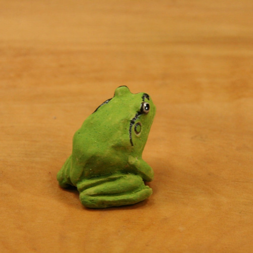 アマガエル 陶芸作品 置物（カエル 陶 フギュア） 立体・オブジェ