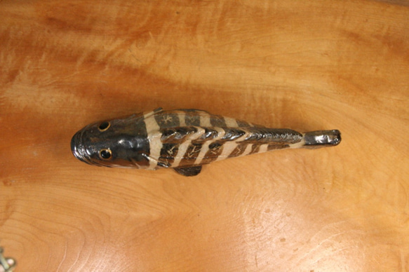 マハタ（22cm型）・陶芸作品 置物（陶 さかな フィギュア） 7枚目の画像