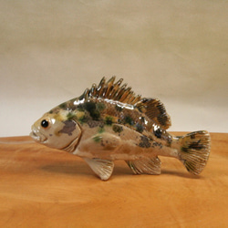 ヤマメ（19cm型）・陶芸作品 置物（陶 さかな フィギュア） 立体