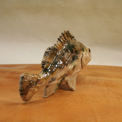 メバル（18cm型）・陶芸作品 置物（陶 さかな フィギュア） 7枚目の画像