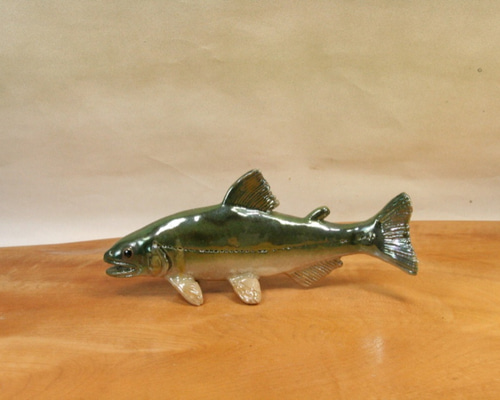 置物　鮎　オス 置物 鮎 オス