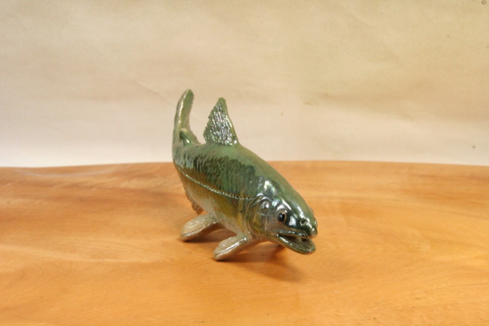 アユ（20cm型）・陶芸作品 置物（陶 さかな フィギュア）