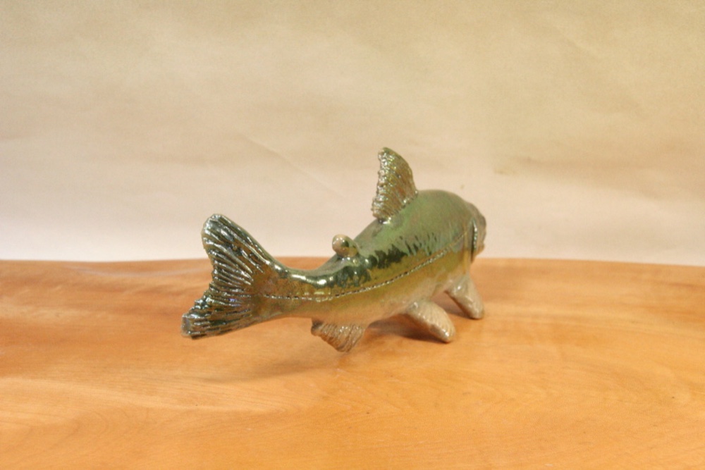 アユ（20cm型）・陶芸作品 置物（陶 さかな フィギュア）