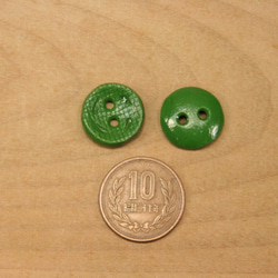 陶ボタン・緑泥（サイズ小・約18mm） 4枚目の画像