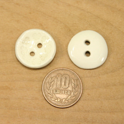 陶ボタン・半磁器土透明釉（サイズ大・約24mm） 5枚目の画像