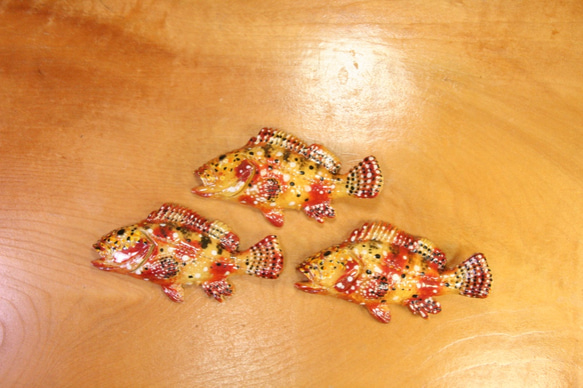 カサゴ（深海型）・陶芸作品 箸置き（標準型-大）（陶 さかな ） 10枚目の画像