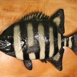 きらめくお魚　素敵な陶芸作品　壁掛け　ハンドメイド きらめくお魚 素敵な陶芸作品 壁掛け ハンドメイド きらめくお魚