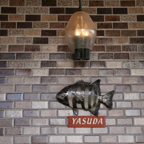 陶器製魚壁掛け　作家作品 7cb2dd3248dedcd393e3b32317df68