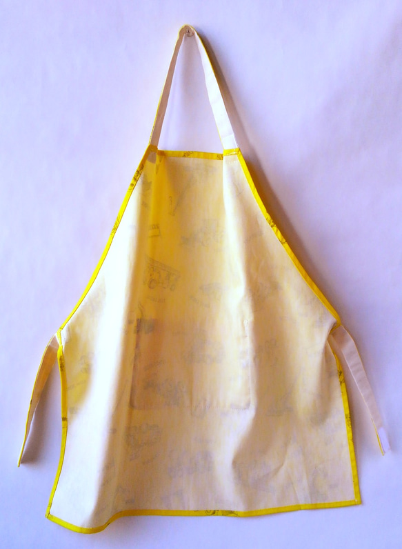 送料無料　はたらくくるま　子供エプロン三角巾セット(100〜110)　 3枚目の画像