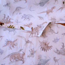 送料無料　恐竜大集合　子供エプロン三角巾セット(100〜110)　　 5枚目の画像
