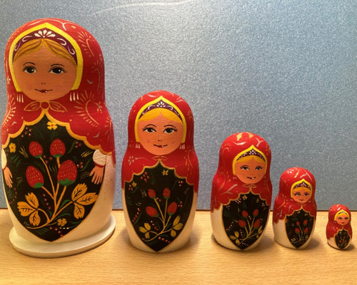 ロシア風マトリョーシカ 5体 その他人形 Zaika 通販 10898697｜Creema