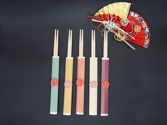 彩♢水引の祝箸♢ 梅結び② 5膳セット 【送料無料】 箸・箸置き NAOMI