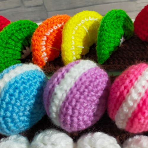 手編み ボックス ティッシュカバー フルーツケーキ ボックス ティッシュカバー フルーツケーキ 手編み