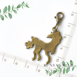 ミニフックチャーム★馬/サラブレッド（大きめ）★片面半立体【送料無料】charm shop ＊nyanzip＊ 2枚目の画像