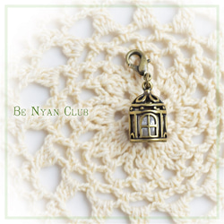 ミニフックチャーム★パール玉たまごの鳥かご★立体チャーム【3点で送料無料】charm shop ＊nyanzip＊ 7枚目の画像