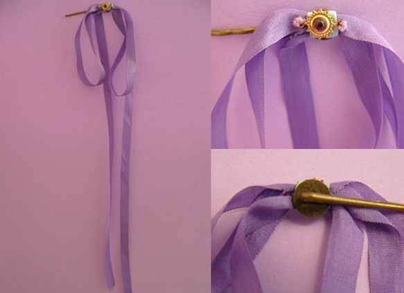 おもちゃみたいなりぼんヘアピン(紫) 2枚目の画像