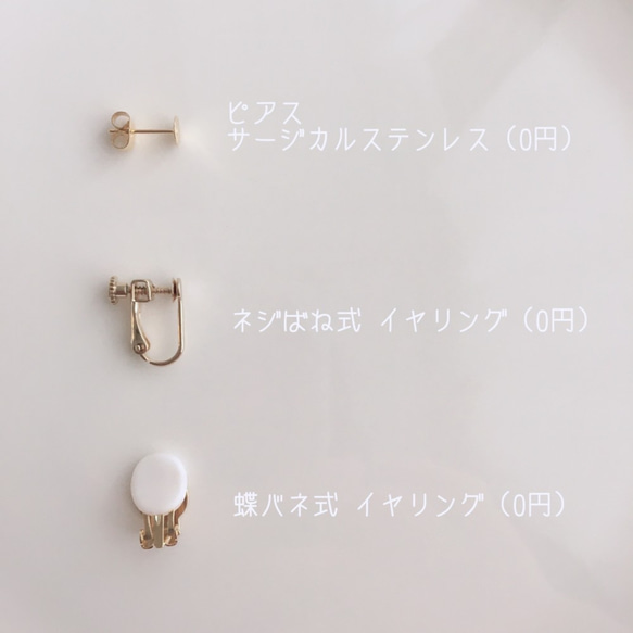 blanc 刺繍 marumaru ピアス/イヤリング beige 6枚目の画像