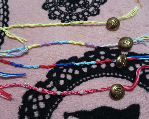 四点セットボタンミサンガ！ その他雑貨 はおん 通販 1334932｜Creema