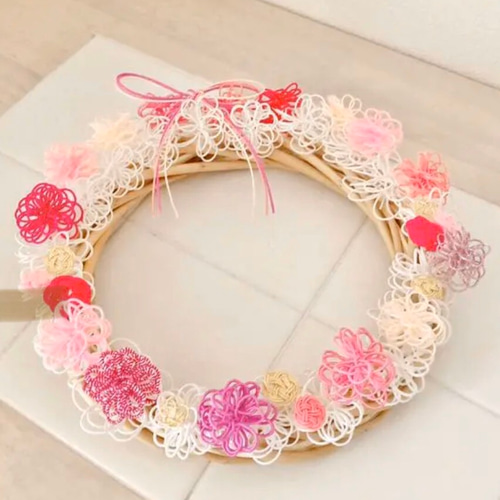 ☆水引のリース☆水引☆リース☆クリスマスリース☆玄関リース☆壁掛け