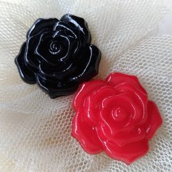 25mm　薔薇のボタン　2色10個　P372/373 2枚目の画像