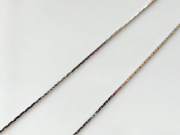 【5本set】留め具つきネックレス　ベネチアンチェーン　シルバー（ブラック）40cm　N16 2枚目の画像
