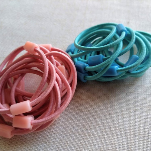 キッズ ヘアゴム 丸形 2色30個セット R153 その他素材 petit-bonheur